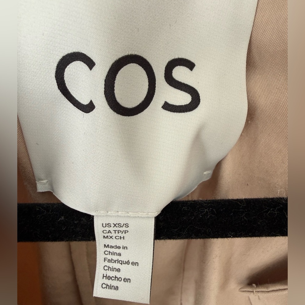 COS Light Tan Trench Coat Cape with Button Detail xs/s - Picture 4 of 4